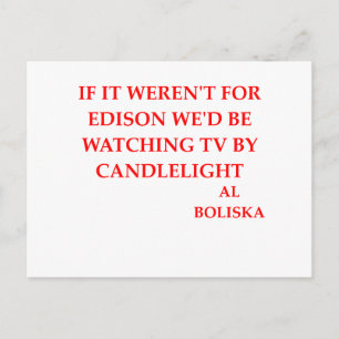 thomas edison joke postcard