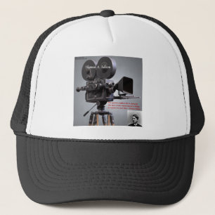 Thomas Edison "One More Time" Quote Trucker Hat