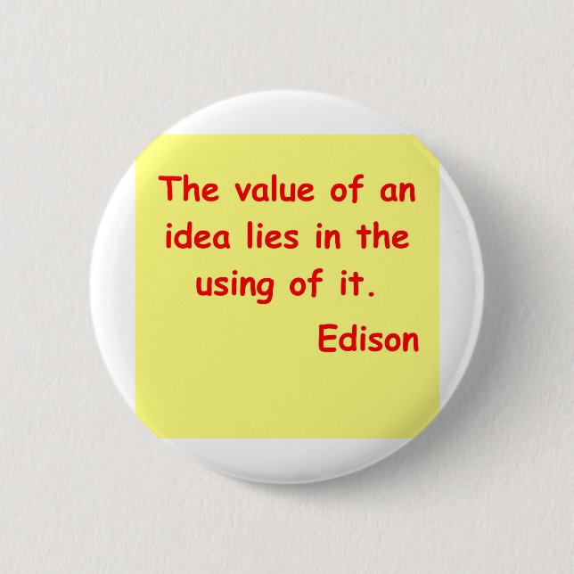 Thomas Edison quote 2 Inch Round Button (Front)