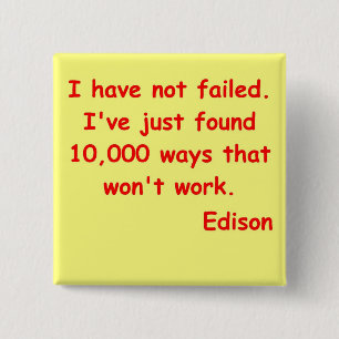 Thomas Edison quote 2 Inch Square Button