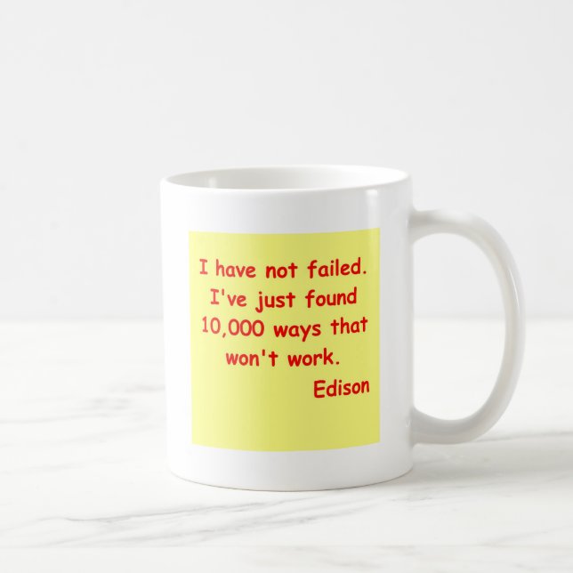 Thomas Edison quote Coffee Mug (Right)