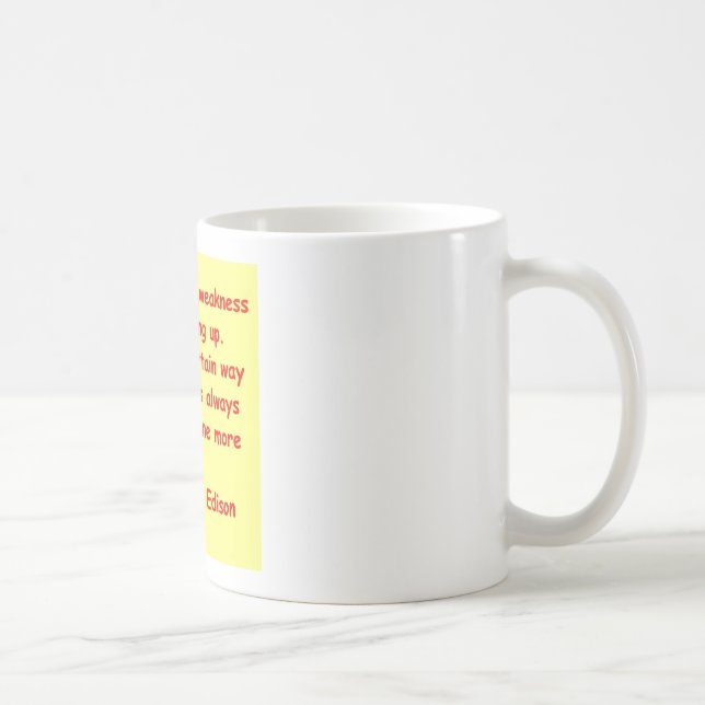 Thomas Edison quote Coffee Mug (Right)