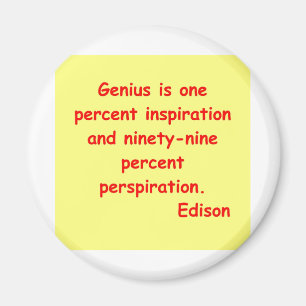 Thomas Edison quote Magnet