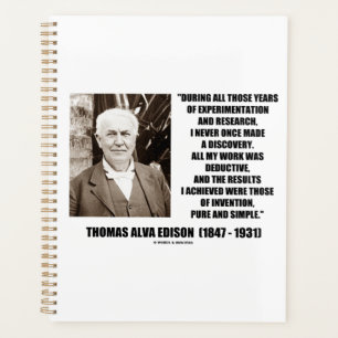 Thomas Edison Results Invention Pure Simple Quote Planner