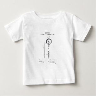 Thomas Edison's Light Bulb Patent Application 1880 Baby T-Shirt