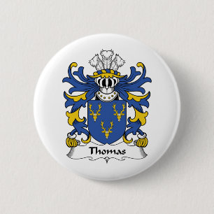 Thomas Family Crest 2 Inch Round Button