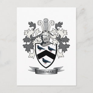Thomas Family Crest Postcard
