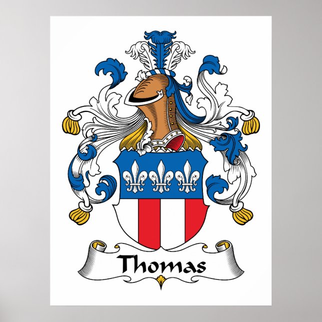 Thomas Family Crest Poster (Front)