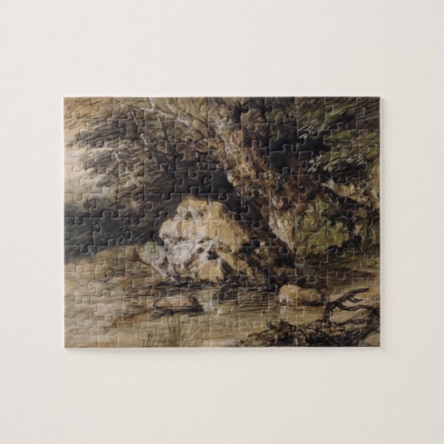 Thomas Gainsborough | A Hilly Landscape with Figur Jigsaw Puzzle (Horizontal)