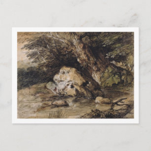 Thomas Gainsborough   A Hilly Landscape with Figur Postcard