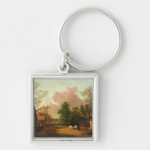 Thomas Gainsborough   A Landscape with Figures, Fa Keychain