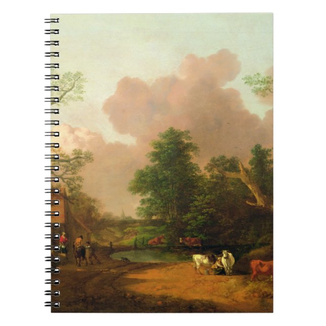 Thomas Gainsborough | A Landscape with Figures, Fa Notebook (Front)