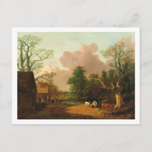 Thomas Gainsborough   A Landscape with Figures, Fa Postcard