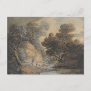 Thomas Gainsborough - Cattle Watering by a Stream Postcard
