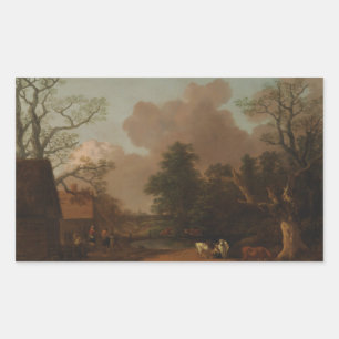 Thomas Gainsborough - Landscape with Milkmaid Sticker