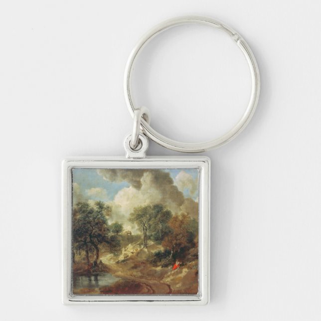 Thomas Gainsborough |Suffolk Landscape, 1748 Keychain (Front)