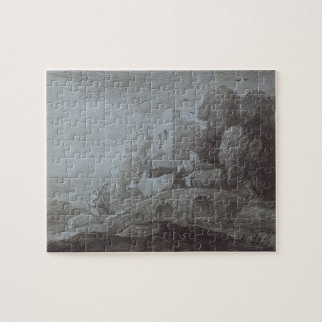 Thomas Gainsborough | Wooded Landscape with Herdsm Jigsaw Puzzle (Horizontal)