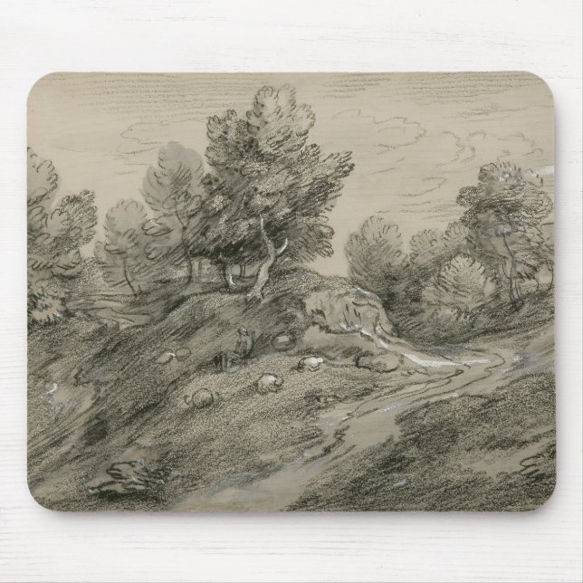 Thomas Gainsborough - Wooded Upland Landscape with Mouse Pad (Front)