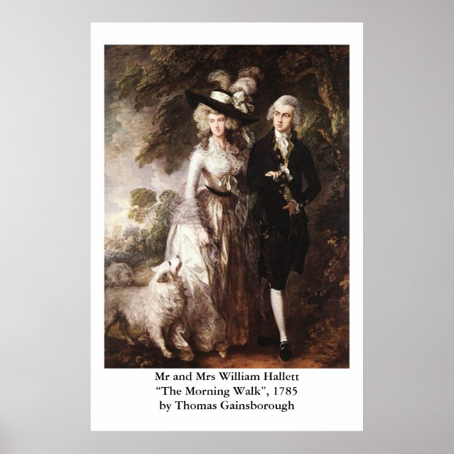 Thomas Gainsborough's Mr and Mrs William Hallett Poster (Front)