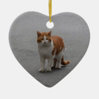Thomas Ginger And White Cat Ceramic Ornament