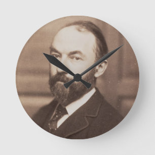 Thomas Hardy (1840-1928) (sepia photo) Round Clock