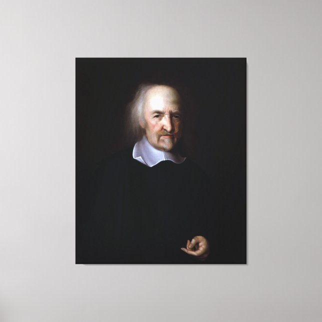 Thomas Hobbes by John Michael Wright Canvas Print (Front)
