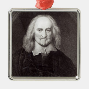 Thomas Hobbes  from 'Gallery of Portraits' Metal Ornament