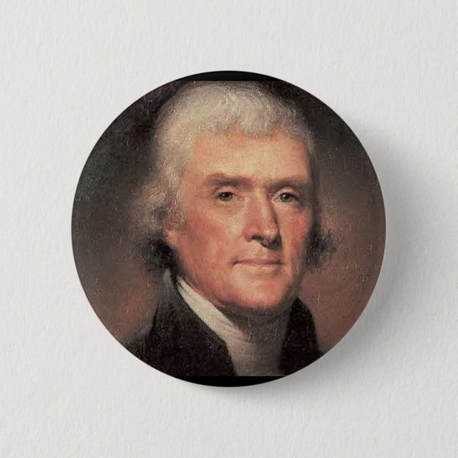Thomas Jefferson 2 Inch Round Button (Front)