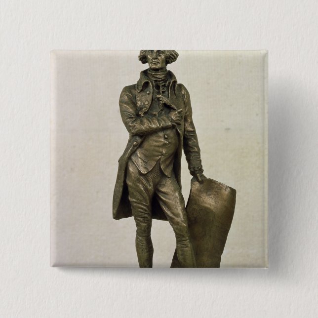 Thomas Jefferson 2 Inch Square Button (Front)