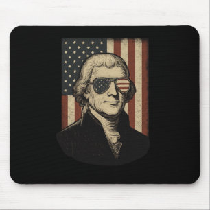Thomas Jefferson 4th Of July Independence Day Long Mouse Pad