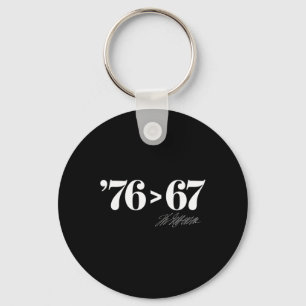 Thomas Jefferson 76 > 67 Self-evident Minimal M Keychain