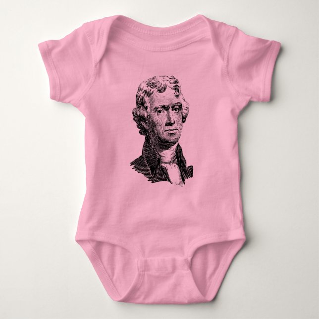 Thomas Jefferson Baby Bodysuit (Front)