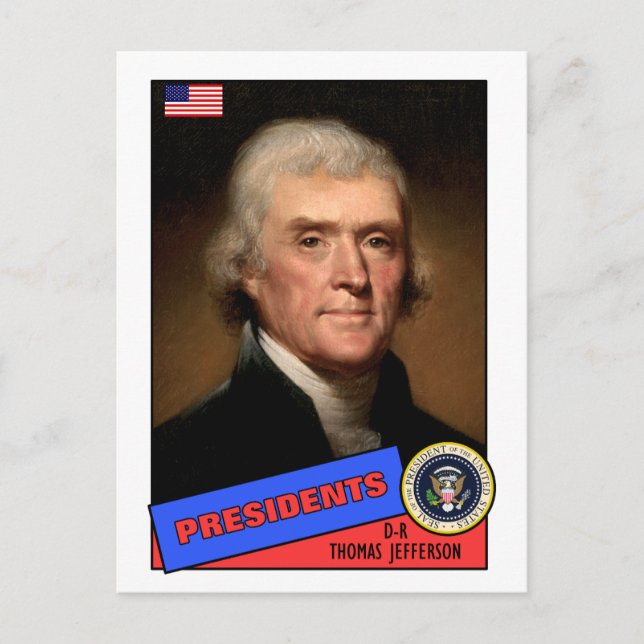 Thomas Jefferson Baseball Card (Front)