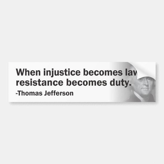 Thomas Jefferson Bumper Sticker (Front)