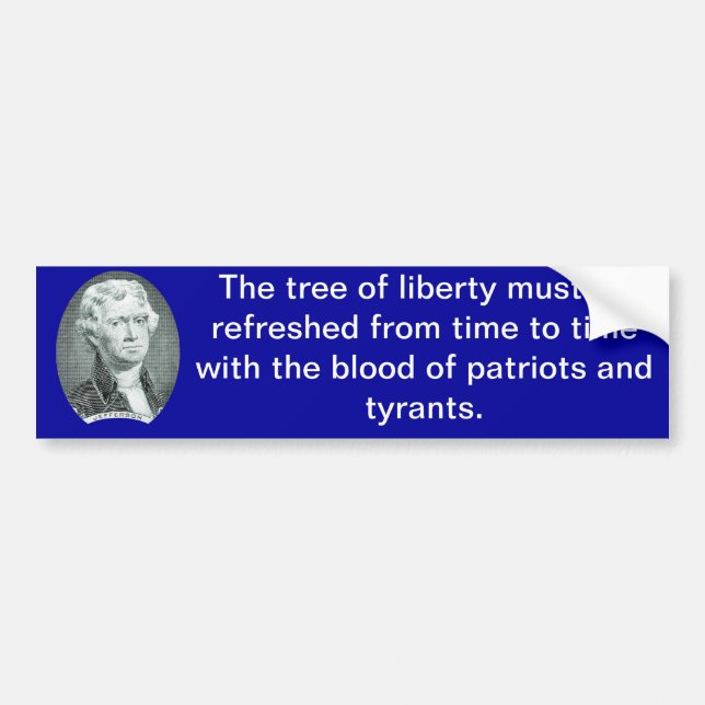 Thomas Jefferson Bumper Sticker (Front)