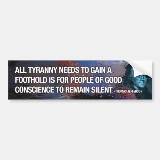 Thomas Jefferson Bumper Sticker (Front)