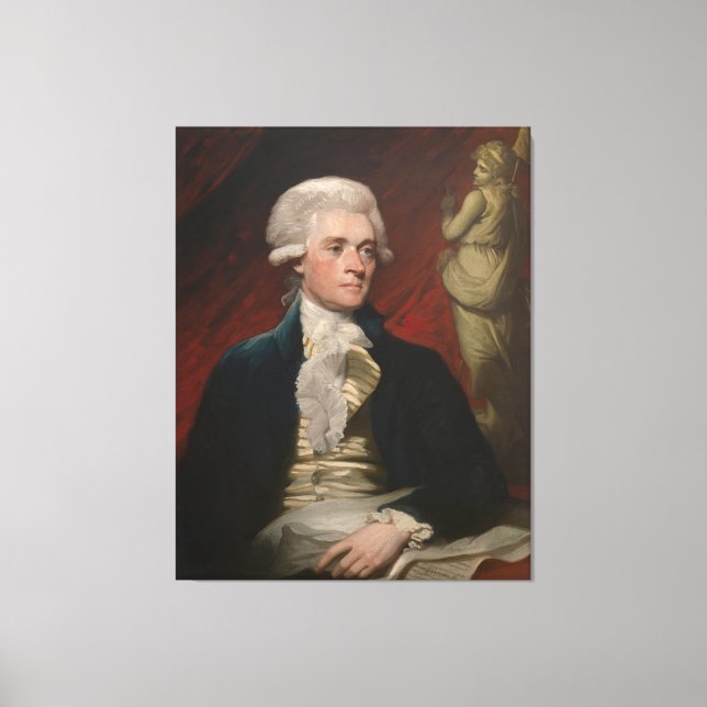 Thomas Jefferson by Mather Brown (1786) Canvas Print (Front)