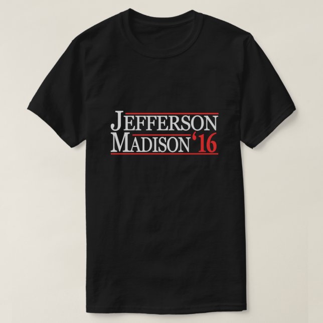 Thomas Jefferson Et James Madison T-Shirt (Design devant)