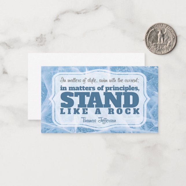 Thomas Jefferson Inspirational Quote "Principle" Card (Front/Back In Situ)
