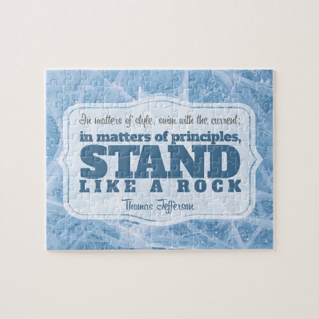 Thomas Jefferson Inspirational Quote "Principle" Jigsaw Puzzle (Horizontal)