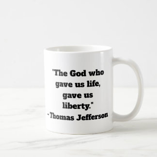 Thomas Jefferson Liberty Citation de café Mug