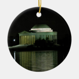 Thomas Jefferson Memorial at Night Ceramic Ornament