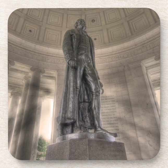 Thomas Jefferson Memorial Bronze Statue Coaster (Front)