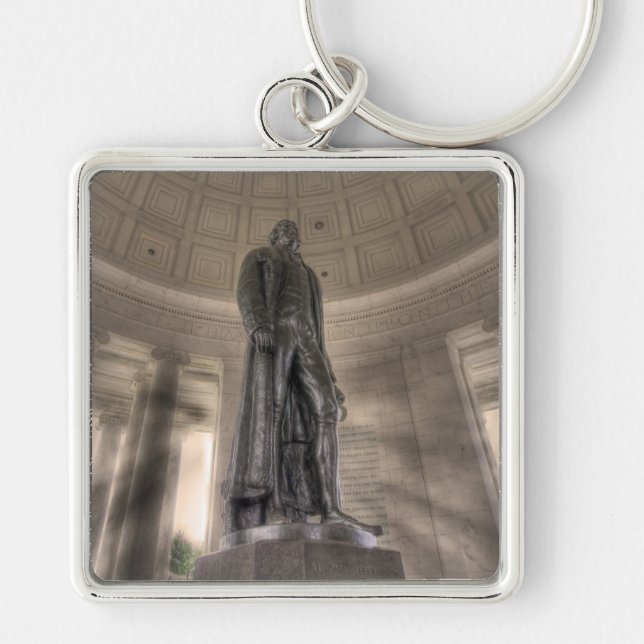 Thomas Jefferson Memorial Bronze Statue Keychain (Front)