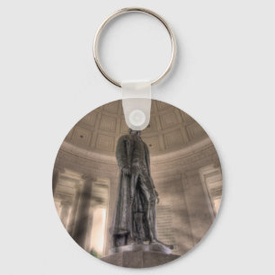 Thomas Jefferson Memorial Bronze Statue Keychain