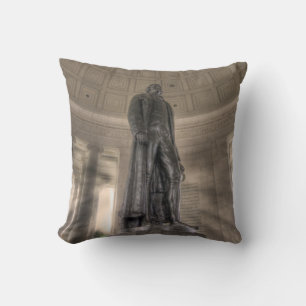 Thomas Jefferson Memorial Bronze Statue Throw Pillow
