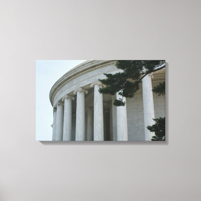 Thomas Jefferson Memorial pillars photo canvas (Front)