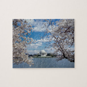Thomas Jefferson Memorial with Cherry Blossoms Jigsaw Puzzle