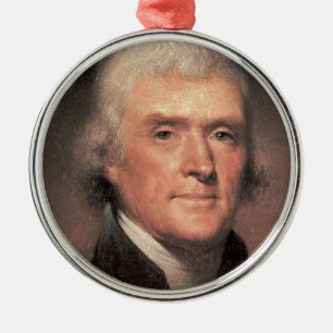 Thomas Jefferson Metal Ornament