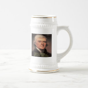 Thomas Jefferson "Neighbours Religion" Quote Gifts Beer Stein